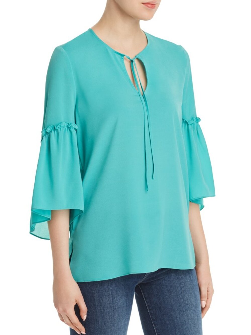 Le Gali Womens Harlie Sheer Bell Sleeve Blouse